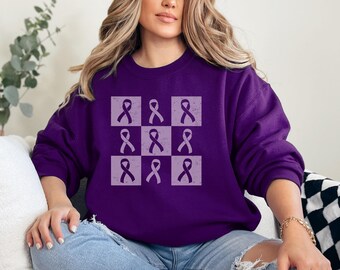 Bauchspeicheldrüsenkrebs Bewusstsein Shirt Support Squad, Bauchspeicheldrüsenkrebs Sweatshirt, lila Band Shirt, Bauchspeicheldrüsenkrebs Familie Support Shirt