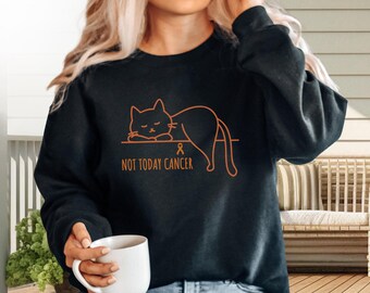 Camiseta de cáncer de riñón, concientización sobre el cáncer de riñón, camiseta de apoyo para el cáncer de riñón, regalos para pacientes con cáncer, regalos para el cáncer de riñón, camiseta con lazo naranja