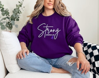 Bauchspeicheldrüsenkrebs Bewusstsein Shirt Support Squad, Bauchspeicheldrüsenkrebs Unterstützung Lila Band Sweatshirt, Bauchspeicheldrüsenkrebs Familie Support Shirt