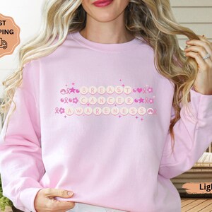 Moletom de conscientização sobre o câncer de mama: Pulôver com fita rosa, presente para mulheres fortes