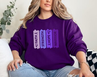 Bauchspeicheldrüsenkrebs Bewusstsein Shirt Support Squad, Bauchspeicheldrüsenkrebs Sweatshirt, lila Band Shirt, Bauchspeicheldrüsenkrebs Familie Support Shirt