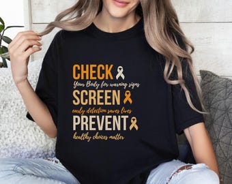 Kidney Cancer Shirt, Kidney Cancer Awareness, Kidney Cancer Support Shirt, Cancer Patient Gifts, Kidney Cancer Gifts, Orange Ribbon Shirt