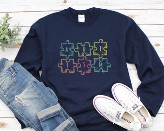 Camiseta de autismo, camiseta de aceptación, sudadera de educación especial, camiseta de concientización sobre el autismo, camiseta de neurodiversidad, camisetas de inclusión, sudadera de apoyo al autismo