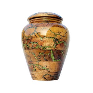 Lichtenberg Figure Cremation Urn: Resin Mangowood Funeral Urn