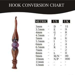 Handmade Rosewood Crochet Hook: Ergonomic Epoxy Resin Handle