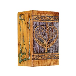 Handmade Rosewood Cremation Urn: Personalized Wooden Ashes Box