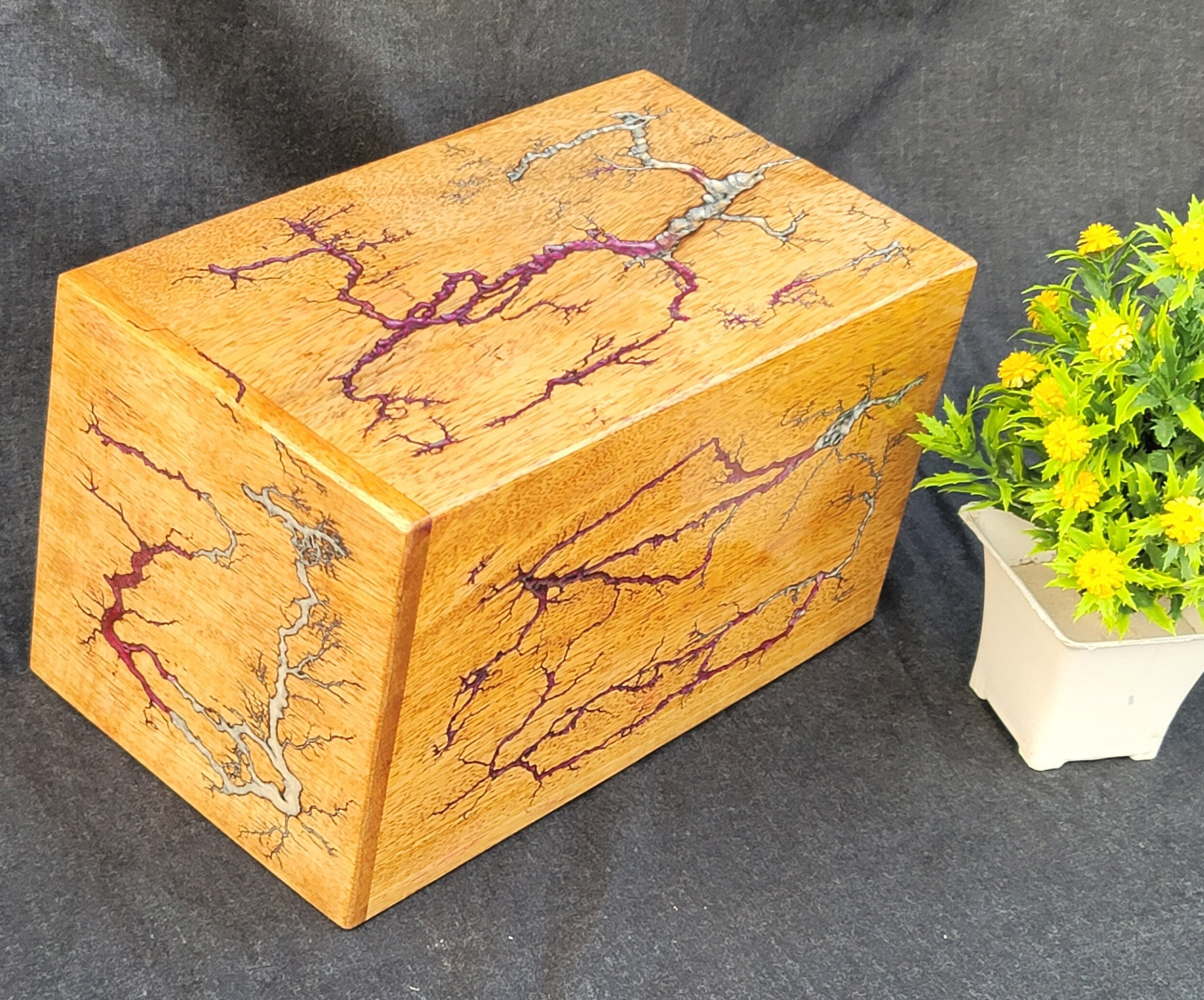 Luxury Urn Box for Human Ashes Rosewood and Epoxy Cremation - Etsy