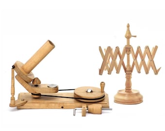 Handcrafted Rosewood Yarn Winder: Large Knitting Ball Winder