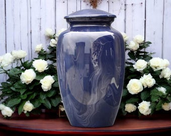 Large Black Cremation Urn: Decorative Memorial Ash Keepsake