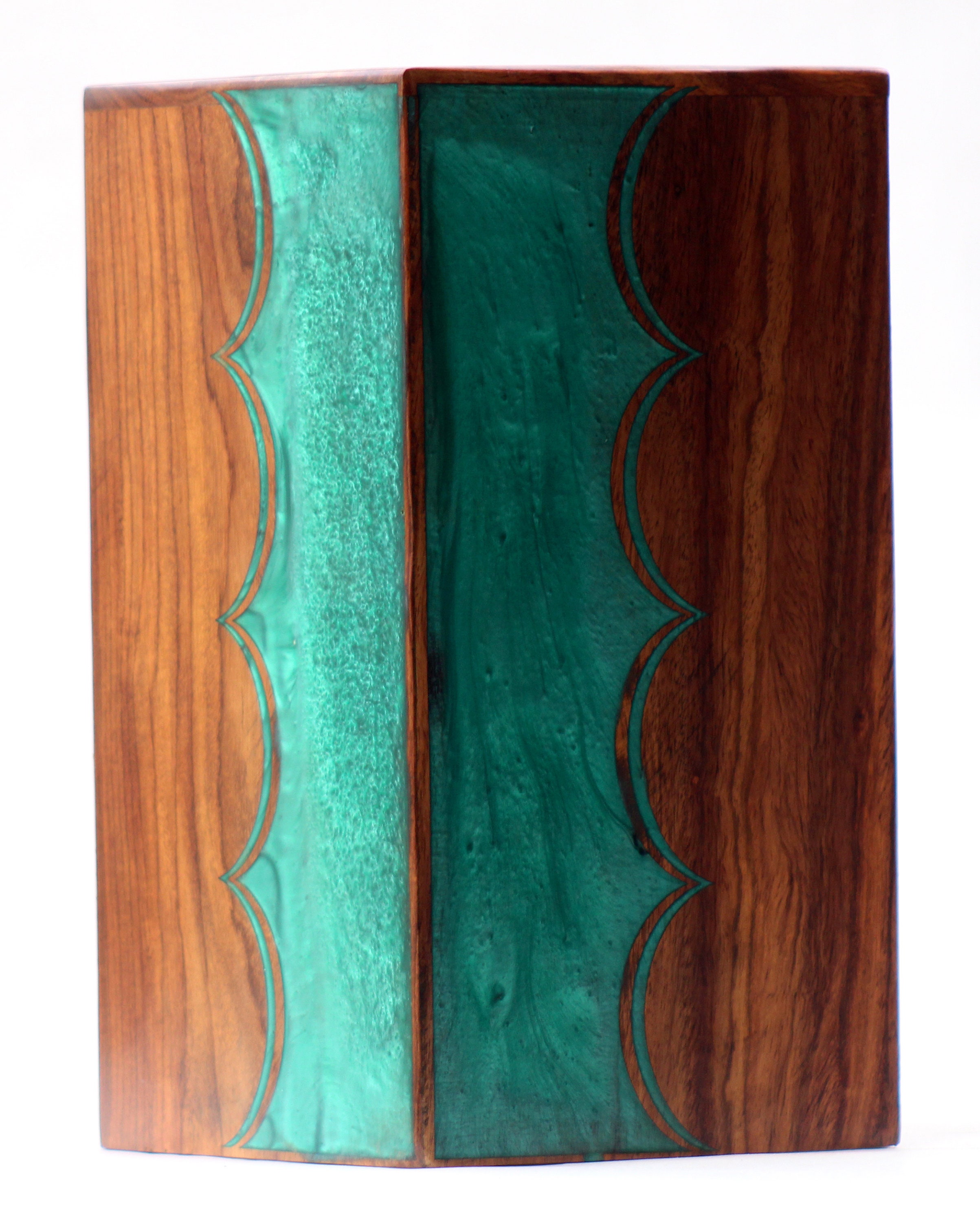 Lumberkart Handcrafted Memorial Urn - Rosewood & Epoxy Keepsake For Ashes (250 Cubic Inch Capacity)