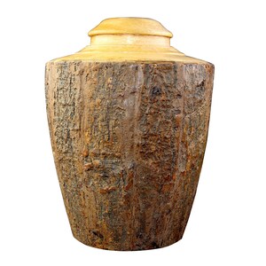 Bark Wooden Cremation Urn: Handmade Rosewood Adult Ashes Box
