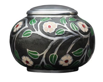 Rosewood Cremation Urn: Hand Carved Wooden Funeral Urn Box