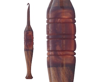 Handmade Rosewood Ergonomic Crochet Hook: Knitting Needle (3-19 mm)