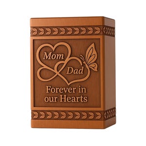 Cremation Urn For Human Ashes - Wooden Urn For Pets Ashes - Decorative Memorial Urn Box - Keepsake Urn For Ashes Handmade Urn