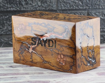 Rosenholz Hunde Urne: Holz Haustier Asche Andenken Box