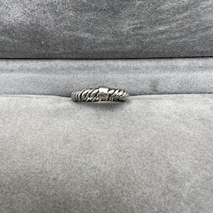 Algot Enevoldsen Pre 2000 Vintage Pandora Sterling Silver Twisted Rope Ring
