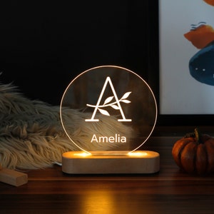 Personalized Letter Night Light - Custom Name Night Light - Birthday Gift - Personalized Gift For Kids - Custom Night Light With Name