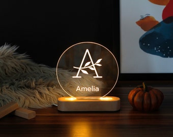 Personalized Letter Night Light - Custom Name Night Light - Birthday Gift - Personalized Gift For Kids - Custom Night Light With Name