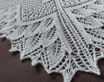 Knitted Lace Bridal Shawl Off White