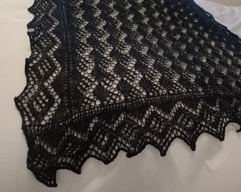 Knitted lace shawl, scarf, wrap