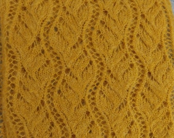 Knitted lace wrap/shawl
