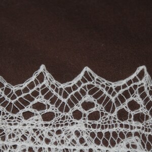 Knitted Lace Wedding Shawl/Wrap/White/Large zdjęcie 7