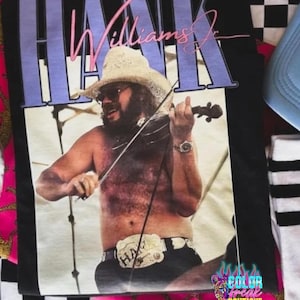 Hank Williams Jr. Shirt | Comfort Colors Outlaw Country Tee | Shirtless Cowboy Graphic | Southern Honky Tonk Vintage Aesthetic | Concert Tee