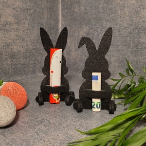 Geschenkverpackung Hase Schokohase Geldgeschenk Ostern Mitbringsel Kleines Dankeschön Filz Bild 4