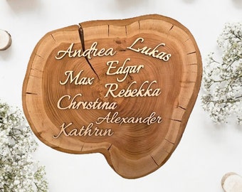 Personalisierte Platzkarten I Schriftzug aus Holz I Namensschilder I Hochzeit I Taufe I Geburtstag I Weihnachten I Name I Tischkarte