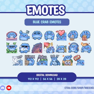Emotka Blue Crab - Twitch | Discord