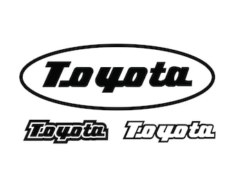 3 PACK Archivo SVG: Vintage Toyota Logos - Gráfico SVG para Cricut o cortador de vinilo - Svg - Ai - Jpeg - Imagen Png