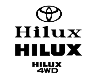 SVG 4 PACK - Toyota Hilux 4WD- Gráfico SVG para Cricut o cortador de vinilo - Svg - Ai - Jpeg - Imagen Png