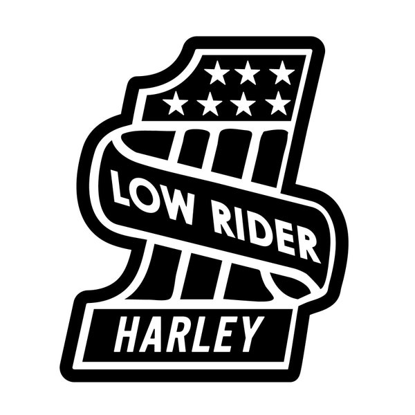 SVG File: Harley Davidson Low Rider #1 Vintage Logo 1970's - Restoration Graphic for Cricut or Vinyl Cutter - Svg - Ai - Jpeg - Png Image