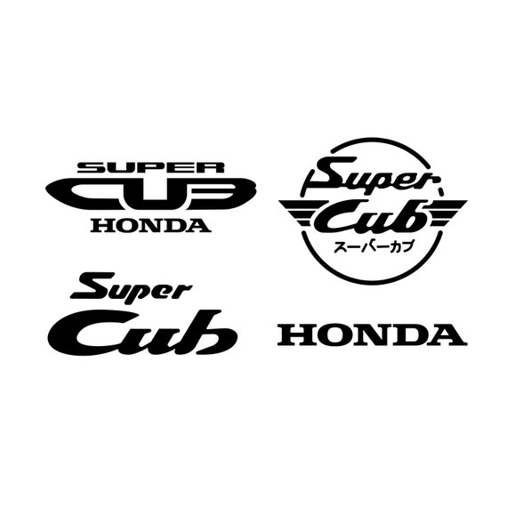 SVG 4 PACK: Honda Super Cub Mini Bike Logo Graphics - SVG for