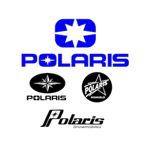 Confezione da 5 file SVG: loghi Polaris Snowmobile moderni e vintage - SVG per Cricut o plotter da taglio - File Svg - Jpg - Png - Ai