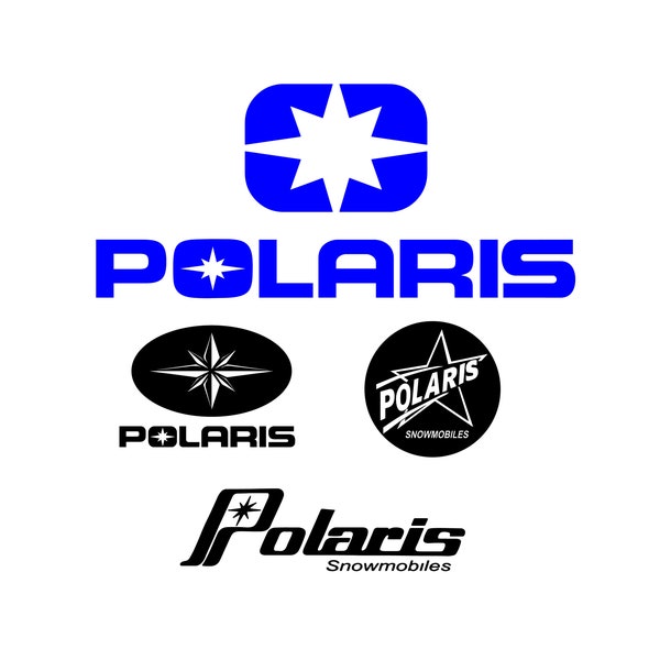 5 Pack SVG File: Polaris Snowmobile Modern + Vintage Logos - SVG for Cricut or Vinyl Cutter - Svg - Jpg - Png - Ai Files