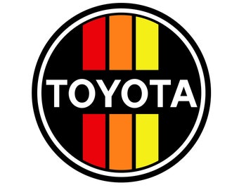 Archivo SVG: Bandera con emblema de Toyota vintage - Gráfico SVG para Cricut o cortador de vinilo - Svg - Ai - Jpeg - Imagen Png