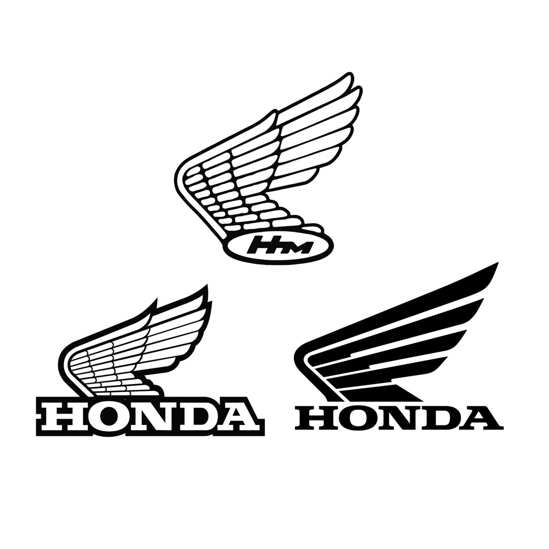 Tシャツ・カットソー HONDA MOTORCYCLE Archive line Wing Logo Short SleeveRed Honda Vintage Distressed Yellow Wing Logo Licensed Adult T