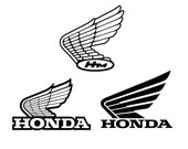 3 PACK SVG File: Honda Motorcycle Vintage Wing Logos L&R +