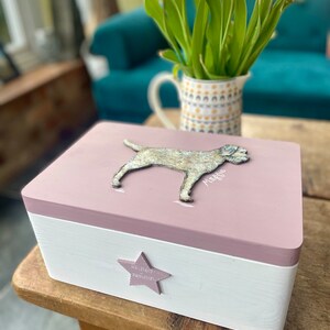 Handpainted Dog Breed Memory Box, Wooden Keepsake Box for Dogs, Dog Loss, Dog Memorial Gift image 5
