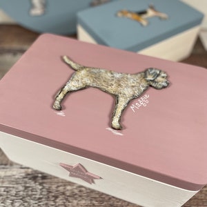 Handpainted Dog Breed Memory Box, Wooden Keepsake Box for Dogs, Dog Loss, Dog Memorial Gift image 2