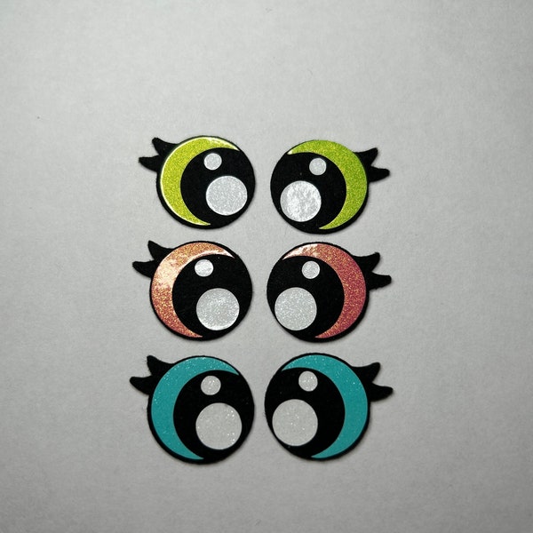 6 Pair Felt Eyes for Amigurumi | Kawaii Crochet Eyes | 20mm Craft Eyes | Cute Eyes for Stuffed Toys | Crochet and Knit Eyes for Plushies