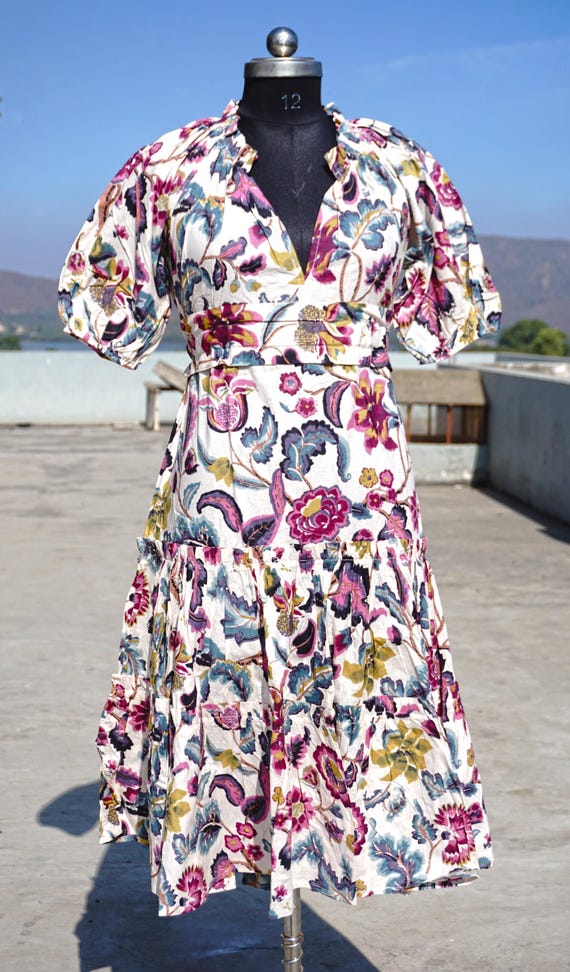 boho cotton midi dress R.Vivimos Womens Summer Cotton Boho Midi Dress 2026 Spaghetti Strap Floral Embroidered Smocked Tiered Flowy Long Dresses (Small, Beige) at Amazon Women's Clothing store