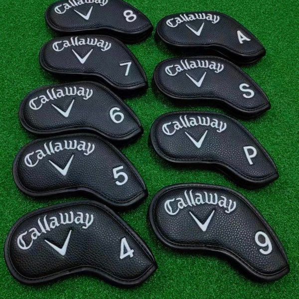CALLAWAY Magnetic Protective Golf Cover (Real Shot Golf Club Headgear Original Protective Case Iron Cover Upgraded Christmas Gift Unisex)