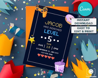 Editable Cute Birthday Invitation Digital,printable Birthday Party ...
