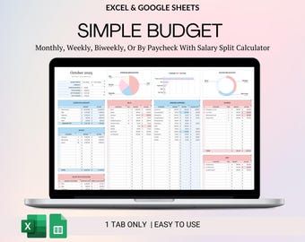 Budget Planner Google Sheet Monthly Budget Spreadsheet Paycheck Budget Template Simple Weekly Financial Planner Beginners Biweekly Budgeting