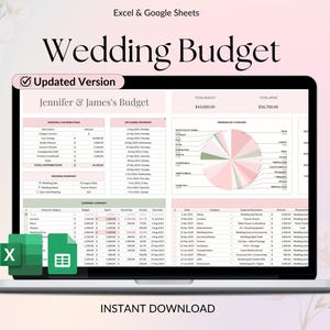 Wedding Budget Spreadsheet Google Sheets Budget Planner Wedding Expense Tracker Wedding Spreadsheet Wedding Planner Wedding Budget Template
