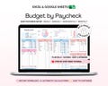 Budget By Paycheck Google Sheets Spreadsheet Excel Monthly Budget Paycheck Budget Budgeting Paycheck Expense Tracker Financial Planner product logo