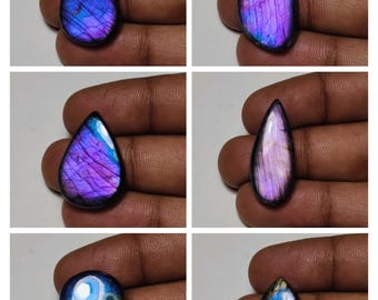 High Grade Purple Labradorite Cabochon / Unique labradorite Mix Shape Gemstone/ Rainbow labradorite Loose gemstone!!