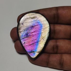 Qualité époustouflante en forme de poire, cabochon arc-en-ciel, spectrolite flashy, labradorite, idéal pour la fabrication de bijoux !